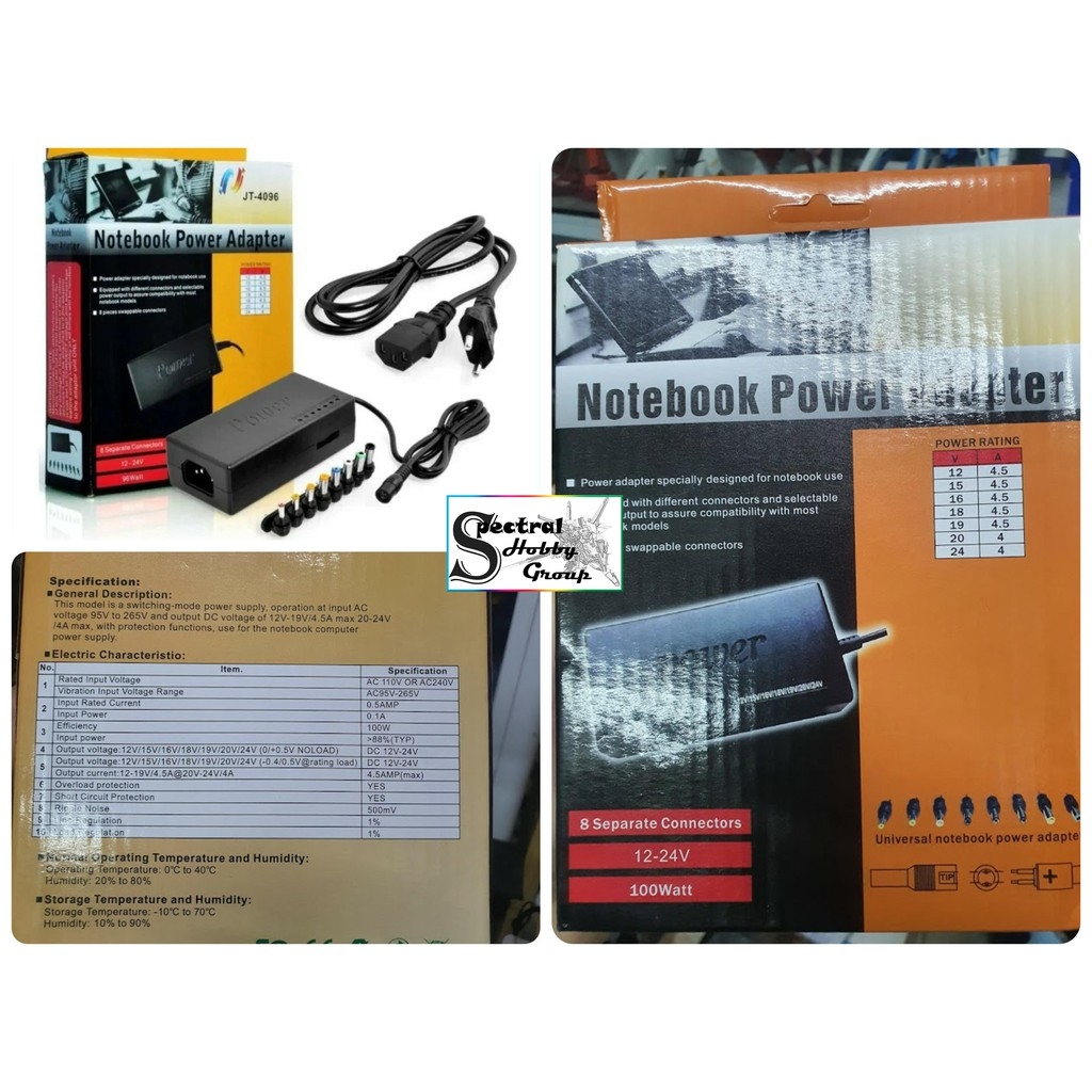 Bộ nguồn Adapter 12v-24v 96W-100W laptop và các thiết bị điện DC đa năng Charger Adjustable Portable