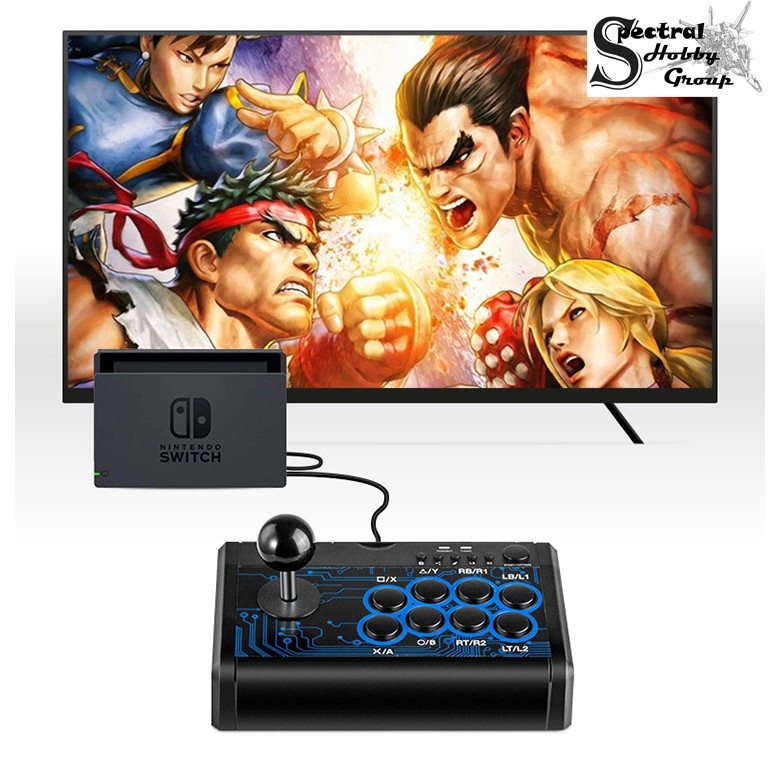 Bàn điều khiển chơi game 7in1 Arcade Fighting Wired Joystick Keyboard Switch PS4 PS3 Xbox Pc Android DOBE TP4-1886