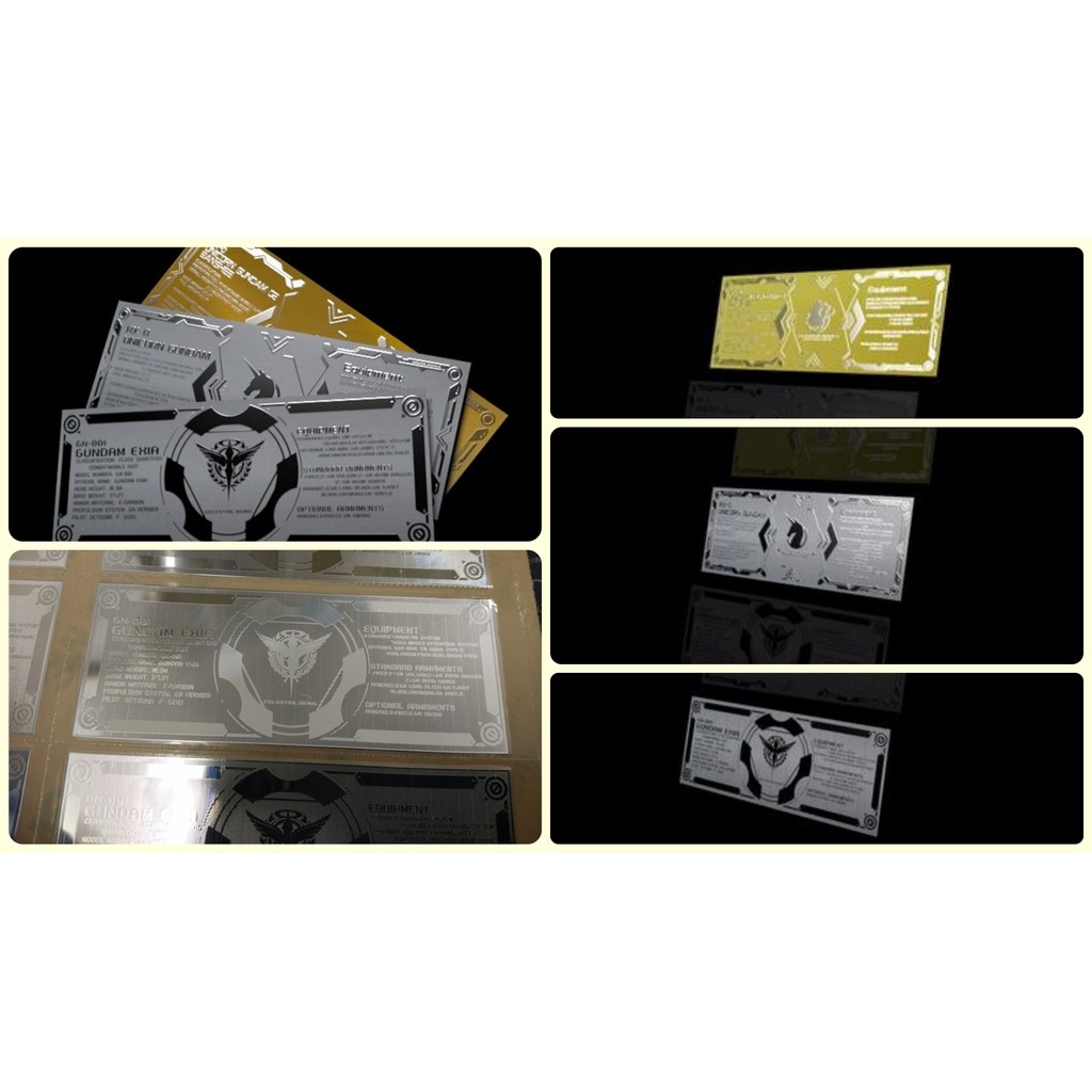 Decal dán mô hình tem metal sticker Exia Unicorn Banshee Phenex Strike gundam