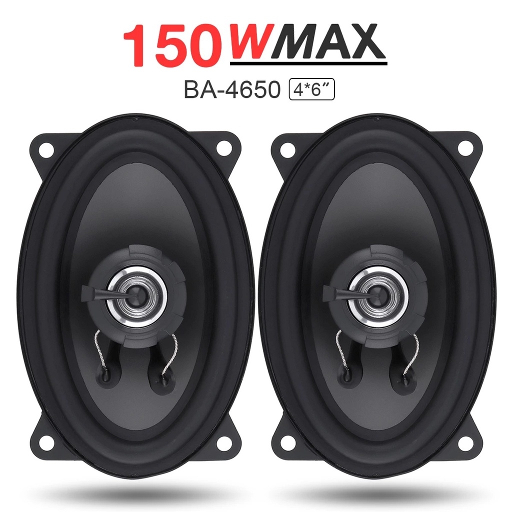 Cặp Loa Bầu Dục 4x6 inch (10 x 16 cm) Đồng Trục 3 Đường Tiếng 150W BA-4650 70Hz-20KHz 3-Way Audio Stereo Coaxial