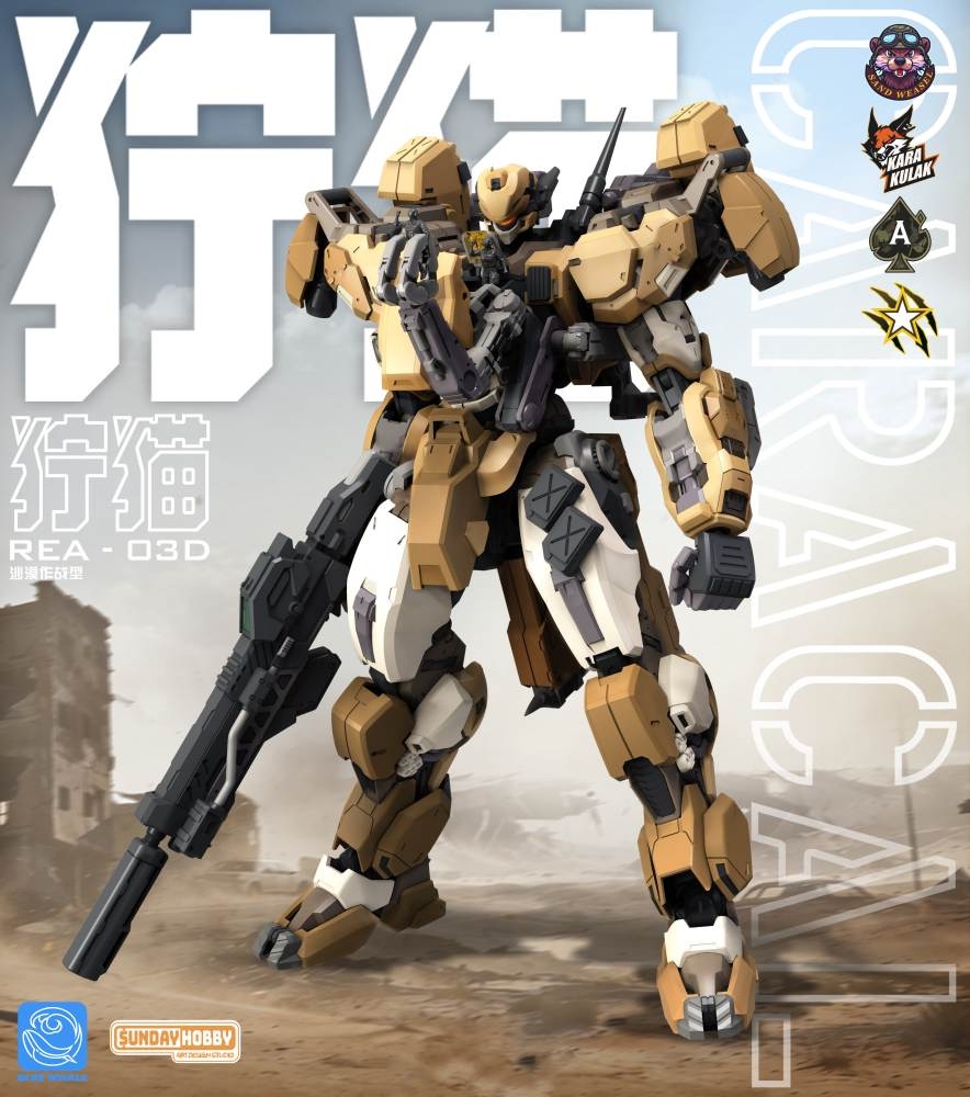 Mô hình lắp ráp MG 1/100 Caracal Desert REA03D - Blue Whale Mingjiang Sunday Hobby