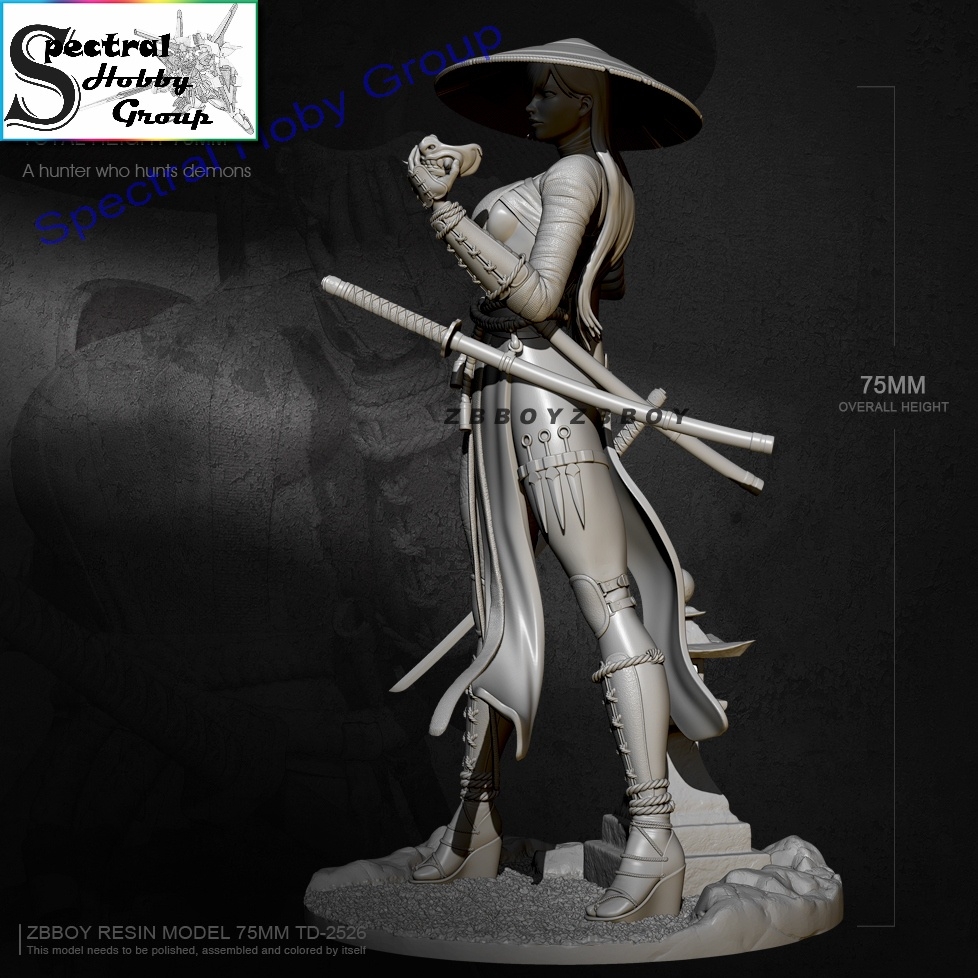 Mô hình nhựa Resin 75mm Dongying Female Ronin Soldier TD2526