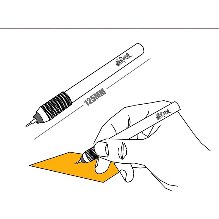 Dụng cụ dao mô hình kĩ thuật MS052 lưỡi bút cắt masking tungsten steel thin blade 45°/60° pen sharpener