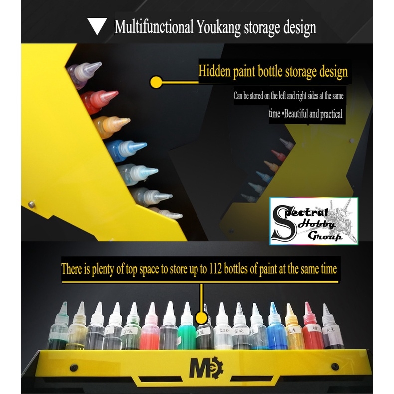 Hộp hút mùi sơn MD Plus thác rèm nước cho mô hình 240W - Water spray paint box (hàng pre-order-inbox khi mua)