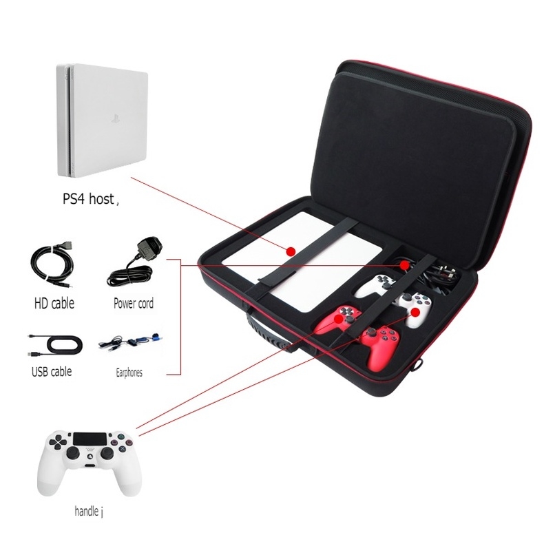 Túi cứng balo chống sốc bảo vệ đựng máy game PS4 SLIM PRO storage bag + đựng màn hình LCD portable