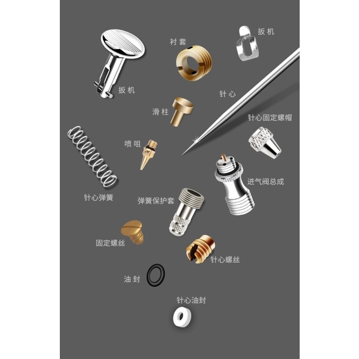 Bộ dụng cụ vệ sinh bảo dưỡng sửa chữa bút sơn airbrush cao cấp ustar Cleaning Deep Care UA-90094