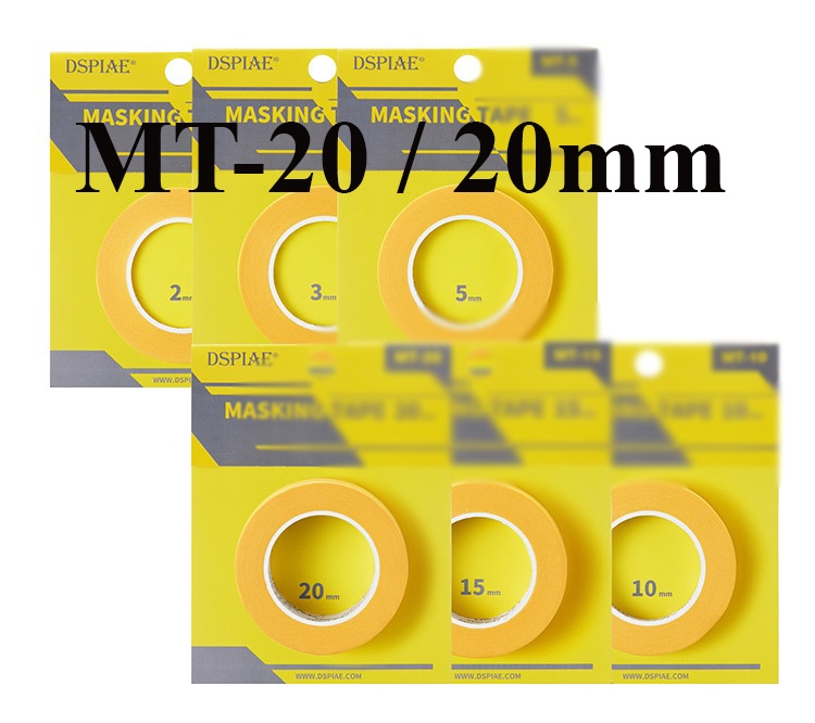 Dụng cụ mô hình Dspiae băng dính che sơn 2-20mm 18M Masking tape