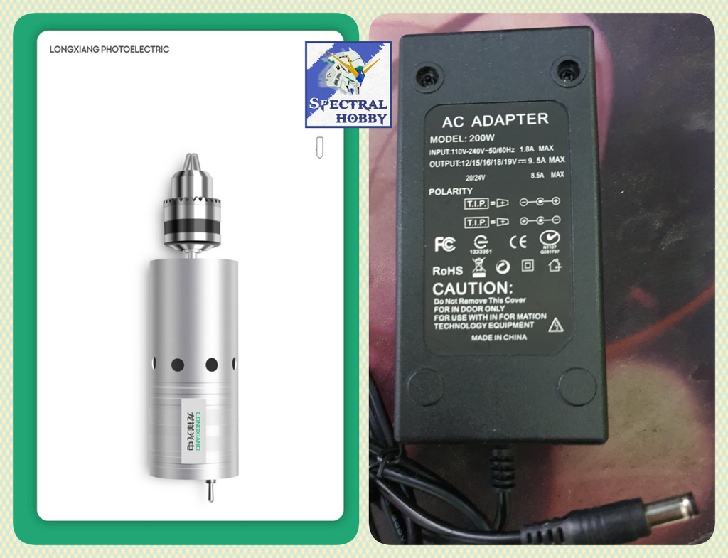 Máy khoan cắt mài điêu khắc đánh bóng cầm tay Mini Metal drill 385 555 775 DC 12V-24V Longxiang