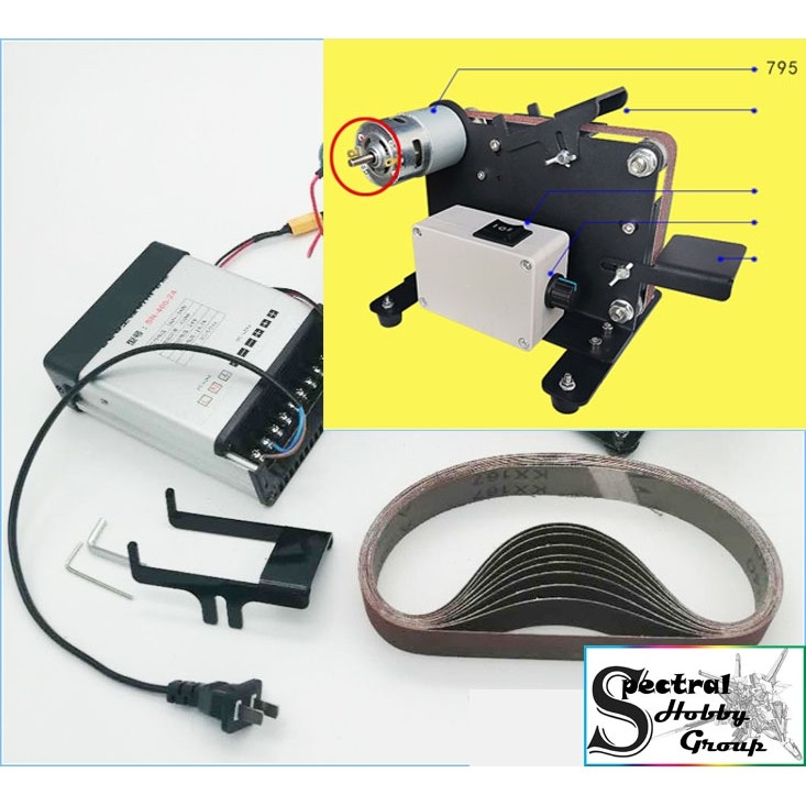 Dụng cụ máy mài dây đai khoan đa năng để bàn mini Abrasive Belt Polishing Grinding Machine Desktop