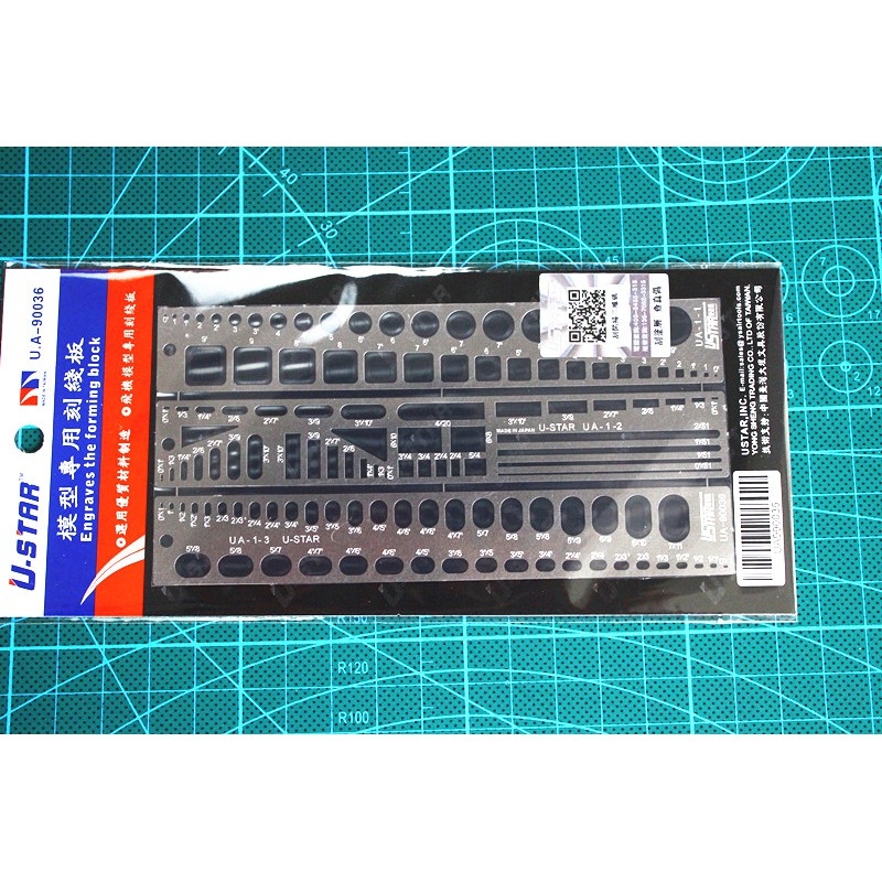 Dụng cụ Ustar Thước kẻ đa năng metal tape cutting line engraving UA90034 90035 90036 model tool