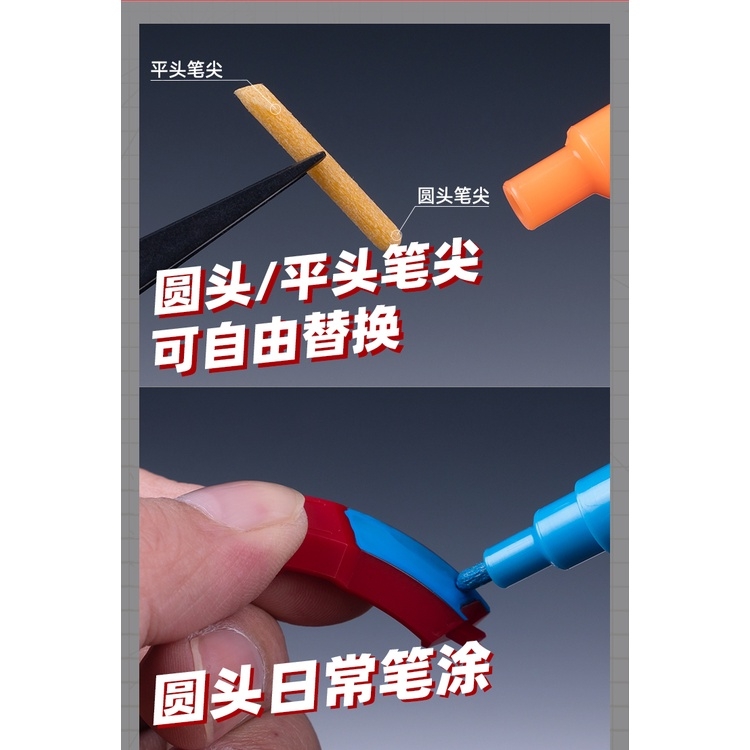 Bút sơn mô hình phát sáng huỳnh quang MF Fluorescent Marker Water based color paint pen Hobby Mio