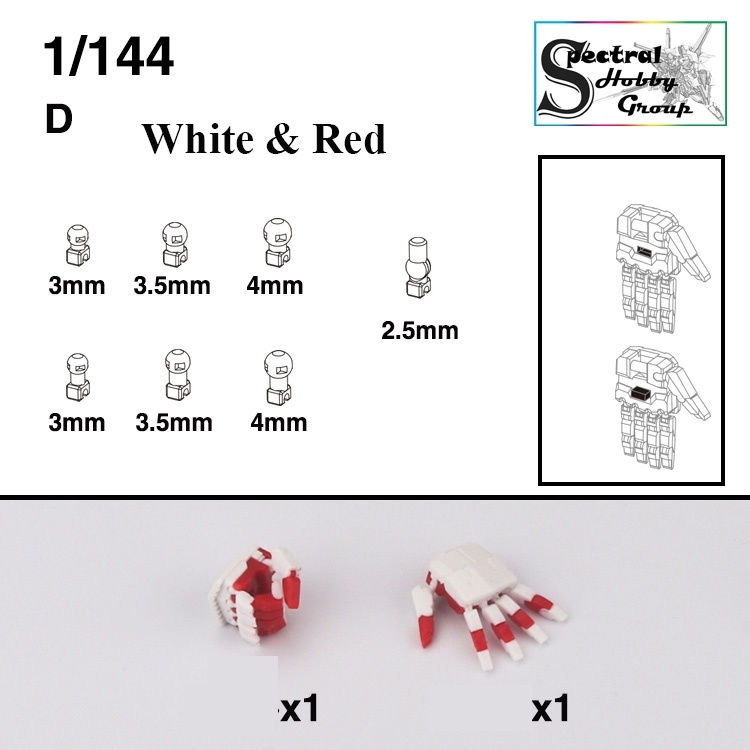 Phụ kiện lắp ráp đôi tay động 1/144 HAND SET HG RG cho gundam Figure 1/10 1/12 dalin model