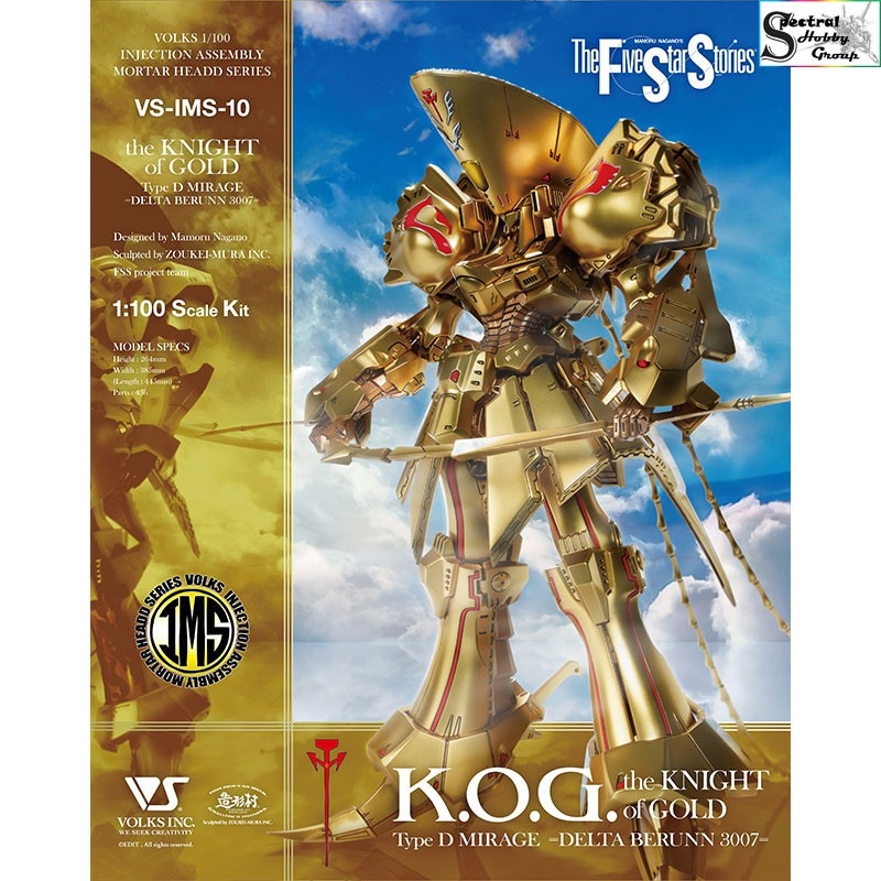 Mô hình lắp ráp 1/100 VOLKS IMS-10 Knight Gold Delta Berunn 3007 Five Star Story FSS