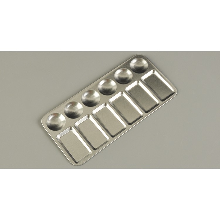 Khay bát pha sơn - Metal color palette paint tray tool hobby