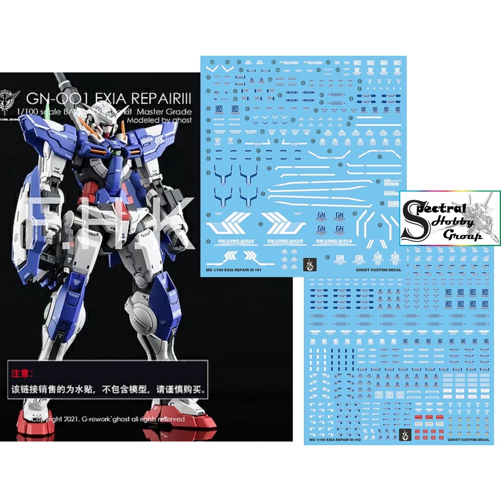 Decal nước dán mô hình EXIA MG RG HG Avalanche Gundam decal base các loại Water sticker