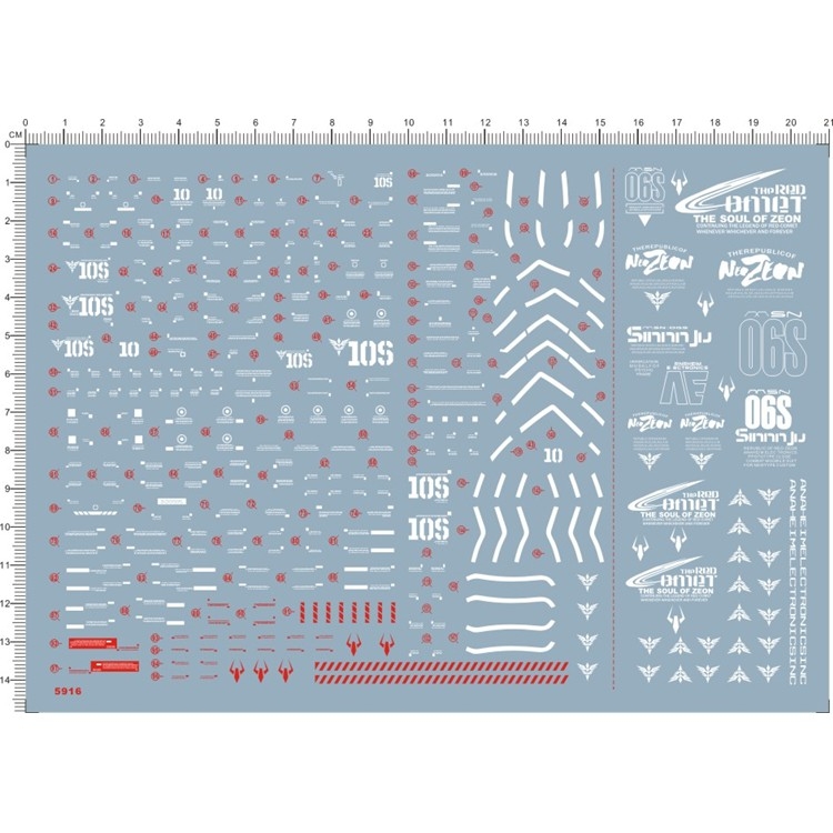 Decal nước dán mô hình SINANJU MG RG HG các loại Water sticker