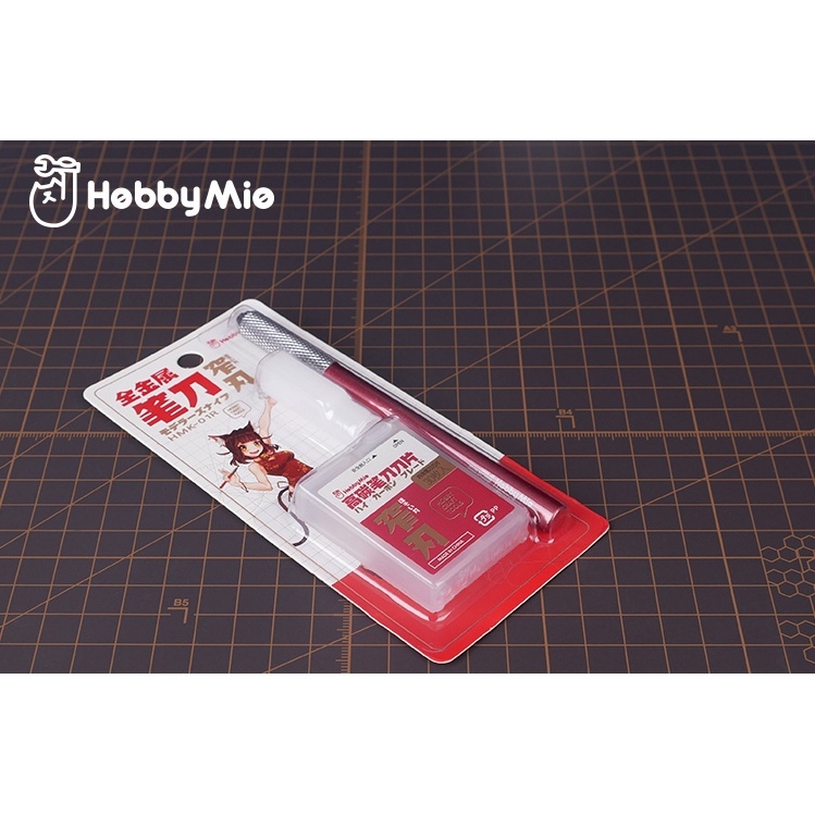 Dụng cụ mô hình Hobby MIO Cán + lưỡi dao kỹ thuật HMK 01 03 Metal Pen Knife Narrow Blade Set