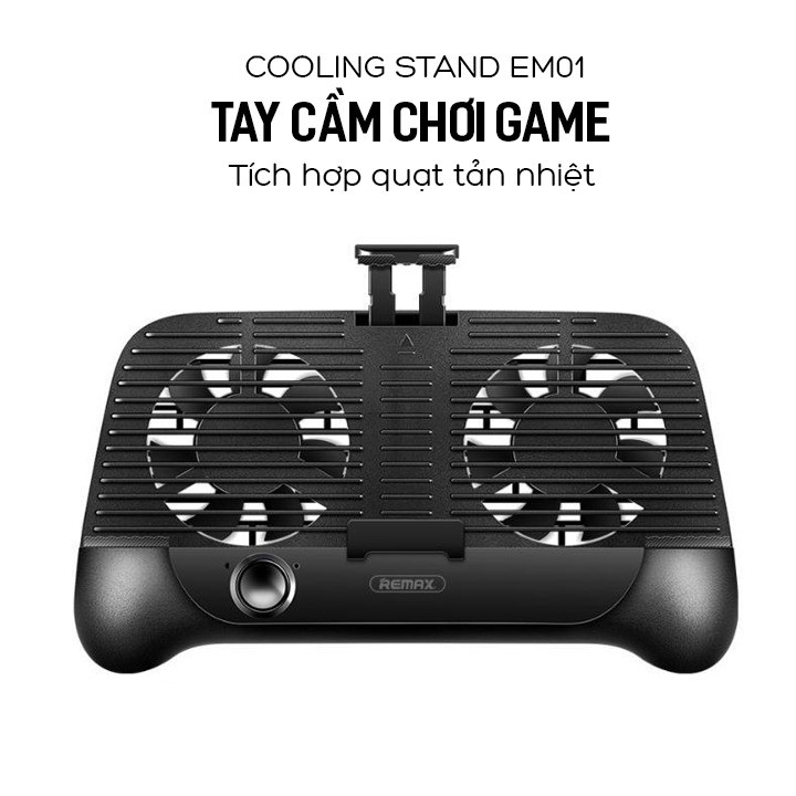Tay cầm tản nhiệt Remax RT-EM01 cho điện thoại kèm sạc dự phòng 2000mah