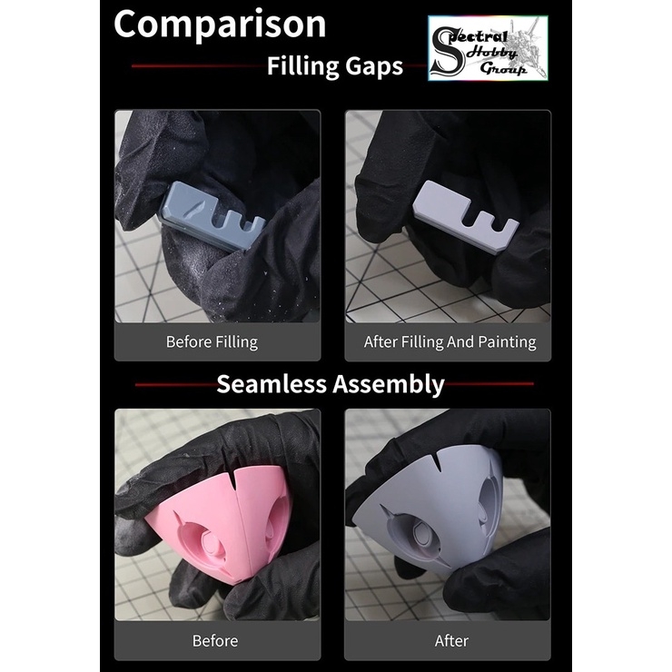 Dụng cụ Dspiae PUTTY BP-S trám sửa mô hình Black / White Liquid Seamless Soil filling Accelerator