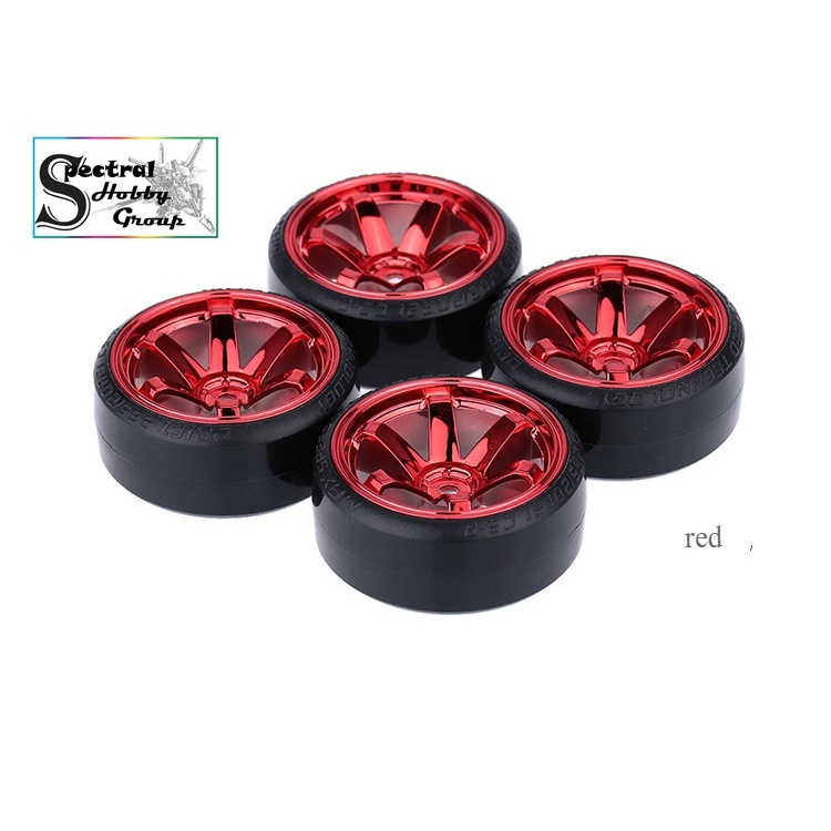 Phụ kiện Mô hình điều khiển RC Car: 1/10 Drift Tire lốp kèm vành xe cho Traxxas HSP Tamiya HPI Kyosho các loại