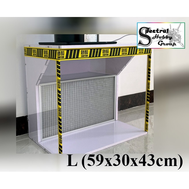 Hộp hút mùi khí cho sơn mô hình LA-03 Negative pressure spray paint box Metal liner BJD Lazy
