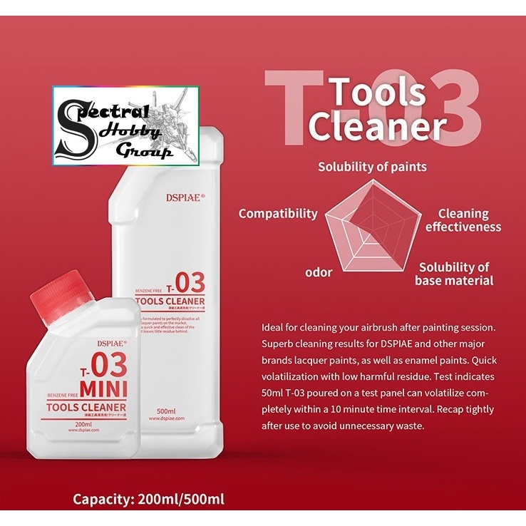 Dung dịch DSPIAE tẩy rửa / tẩy sơn T03 T04 T07 Tool Cleaner Pen wash Remover paint