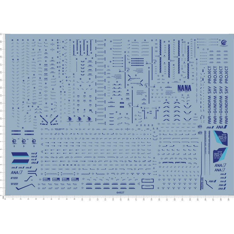 Decal nước dán mô hình UNICORN Gundam MG Mega size MGEX các loại Water sticker