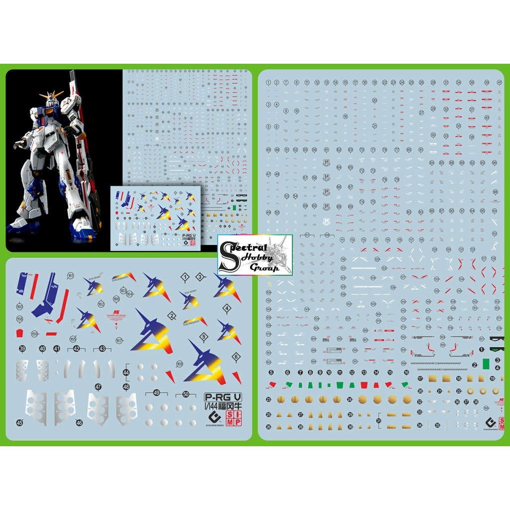 Decal nước dán mô hình RG NU RX93 RX-93FF water sticker các loại