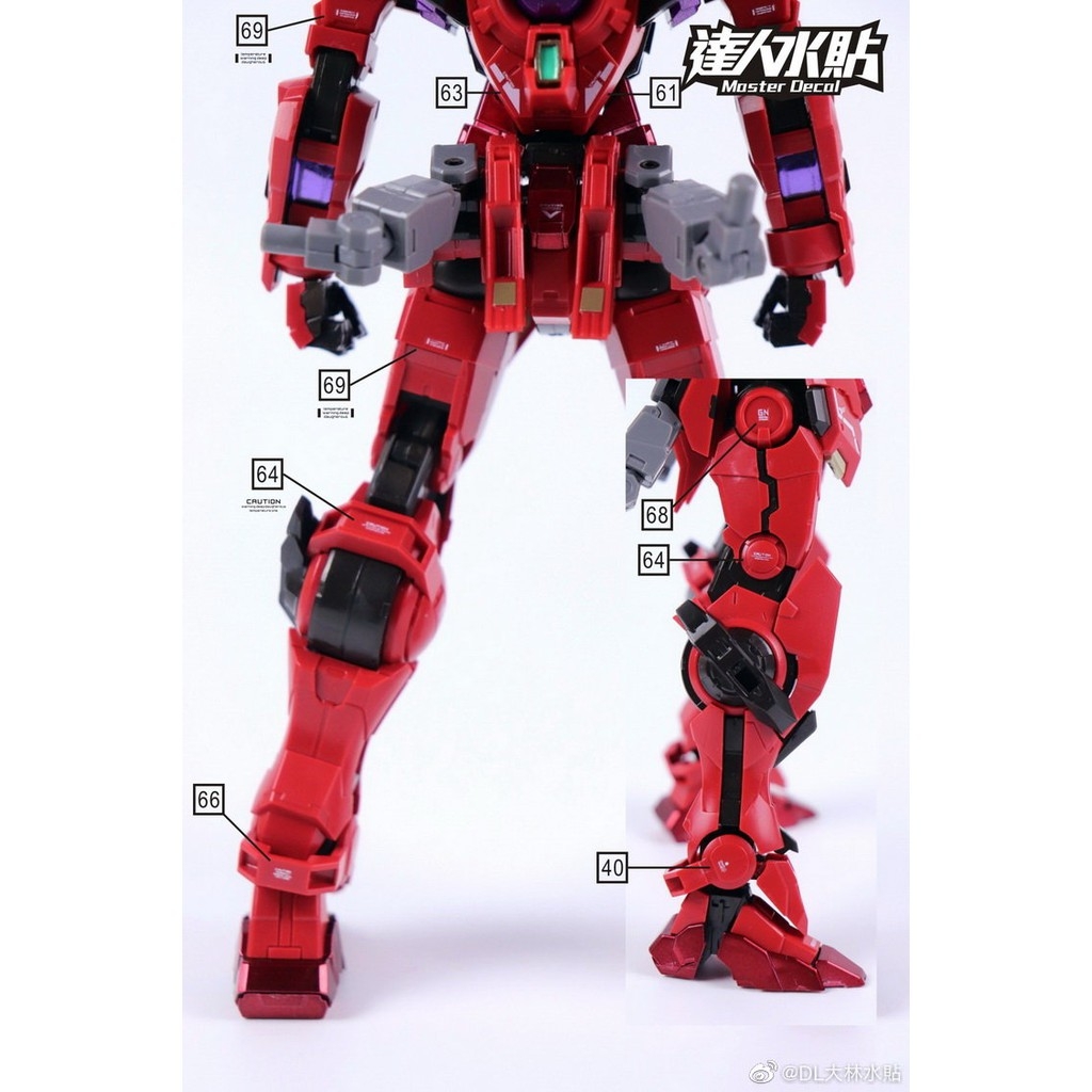 Decal nước dán mô hình MG RG HG Astraea Type F 8816 Avalanche Red White Water sticker