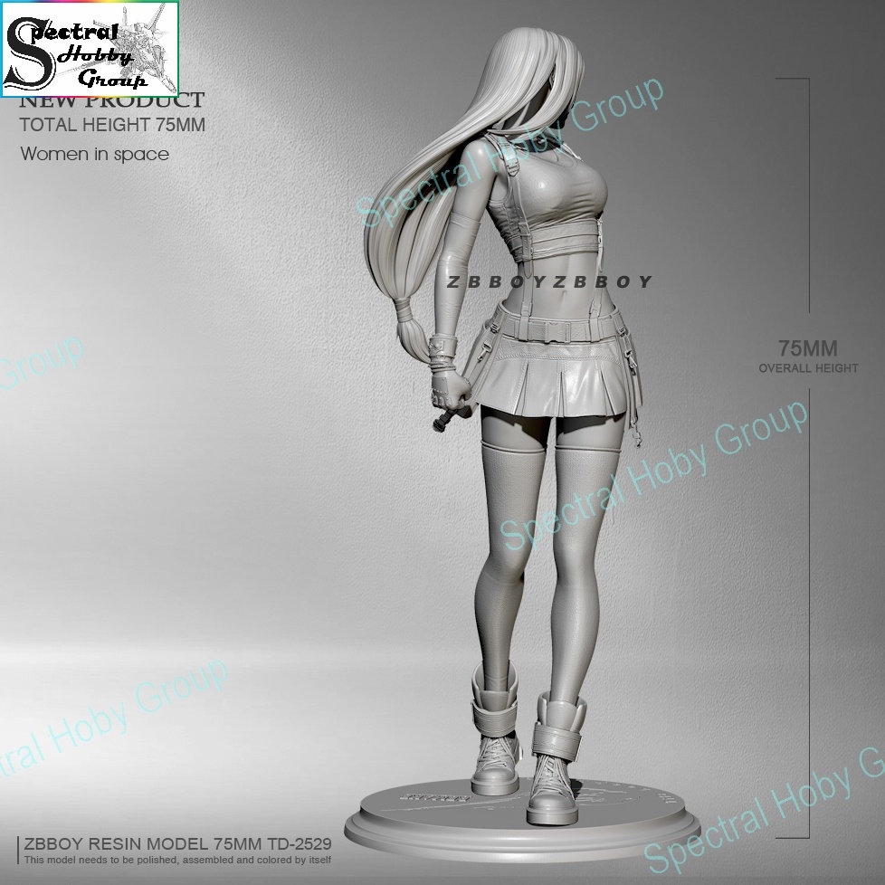 Mô hình nhựa Resin 75mm Tifa final fantasy ff7 TD2529
