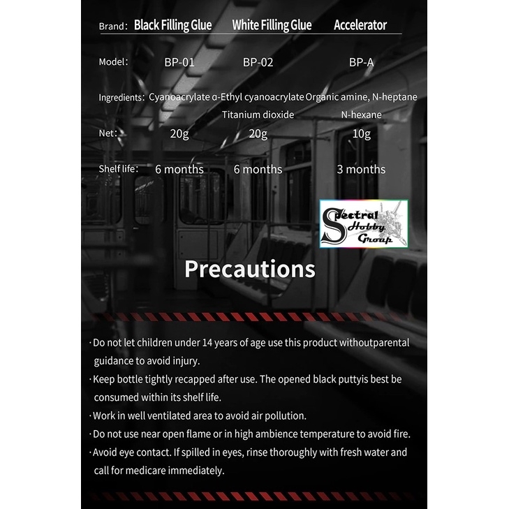 Dụng cụ Dspiae PUTTY BP-S trám sửa mô hình Black / White Liquid Seamless Soil filling Accelerator