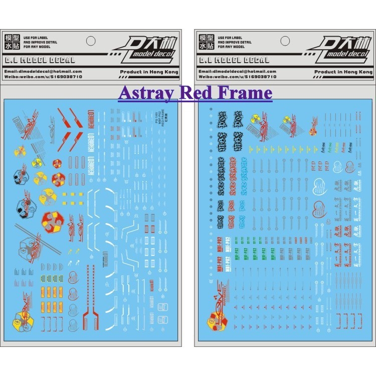 Decal nước dán mô hình PG Astray Red Kai | Blue Frame Kai | Nilson - Water sticker