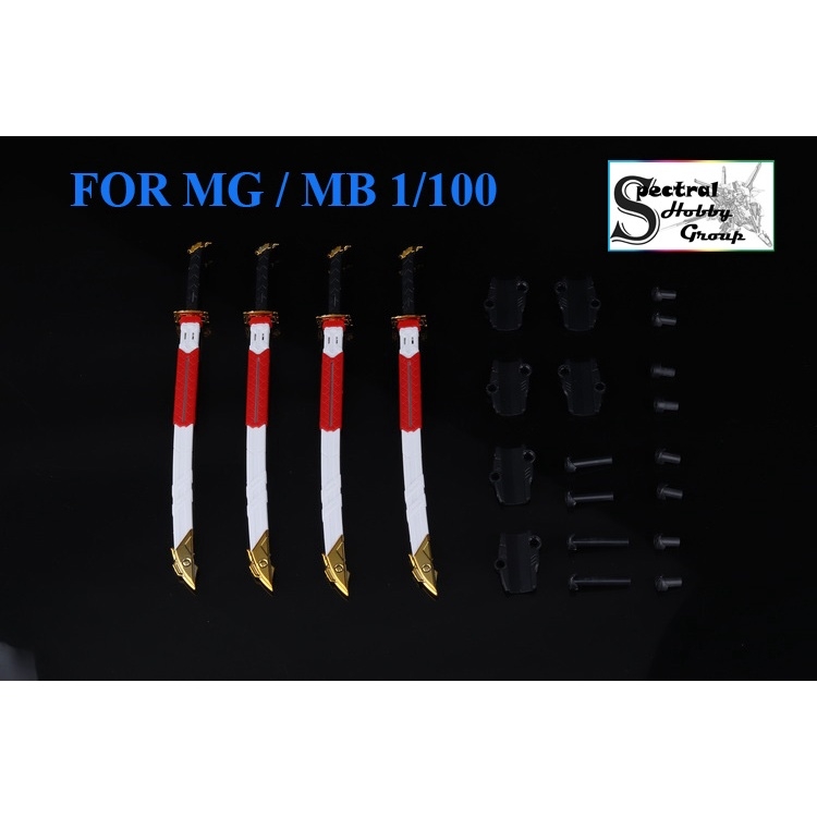 Phụ kiện lắp ráp x4 Gerbera Straight Sword Katana Set Accessory Pack cho MG HG RG Astray