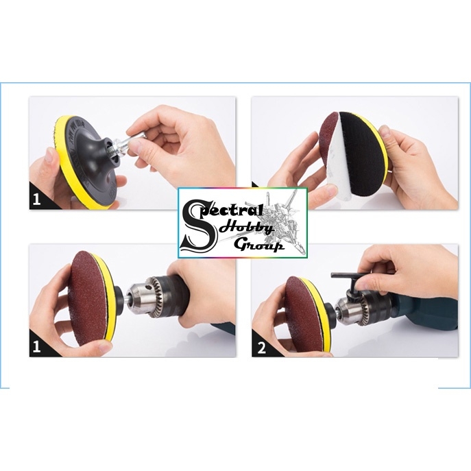 Dụng cụ Đế dán đĩa dính đánh bóng mài nhám (50mm - 100mm) Flocking sticky disc sandpaper
