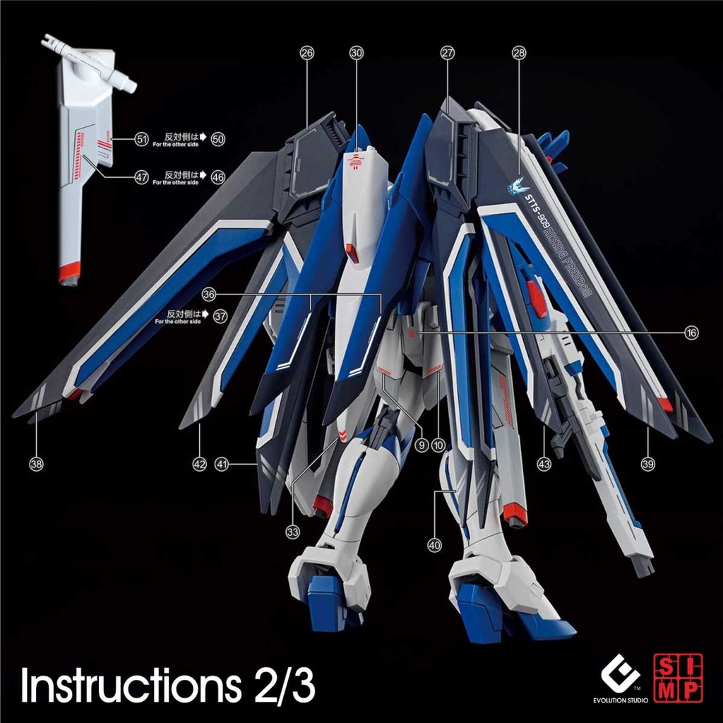 Decal nước dán mô hình RG HG FREEDOM - Rising Freedom Gundam các loại Water sticker