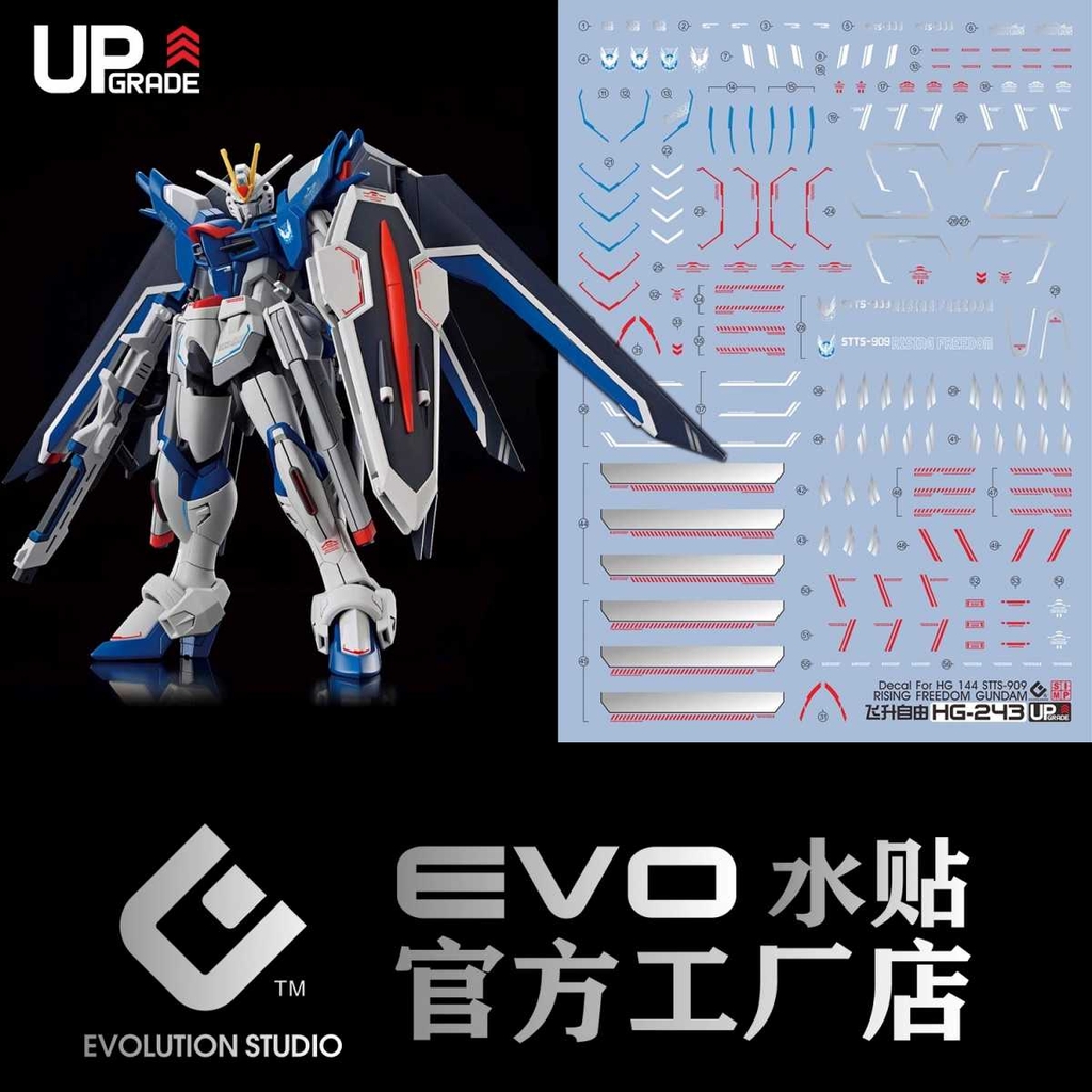 Decal nước dán mô hình RG HG FREEDOM - Rising Freedom Gundam các loại Water sticker