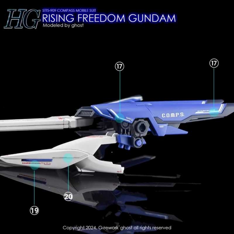 Decal nước dán mô hình RG HG FREEDOM - Rising Freedom Gundam các loại Water sticker