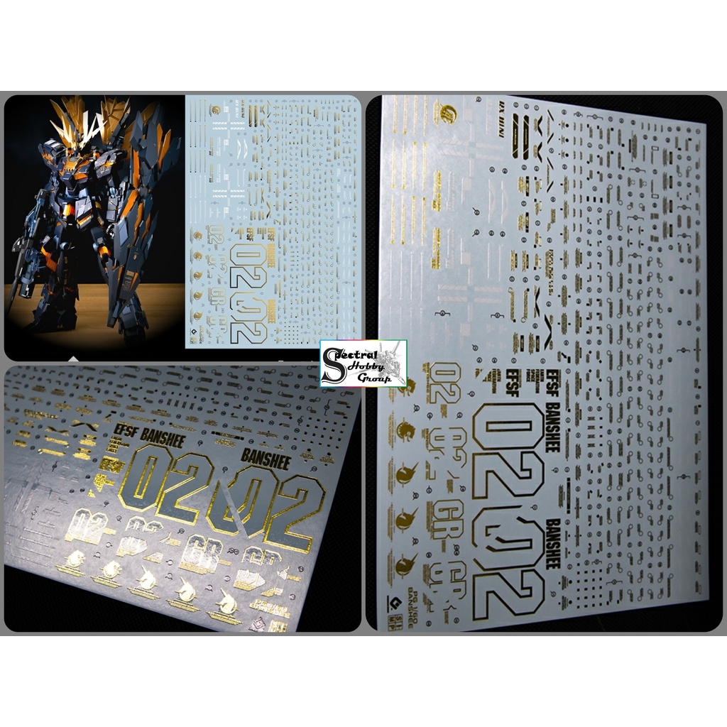 Decal nước mô hình PG các loại Unicorn Perfectibility Banshee Phenex UC Water sticker