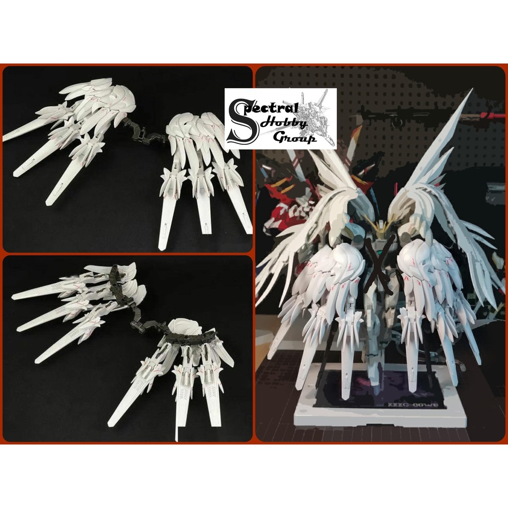Phụ kiện lắp ráp MG 1/100 HIRM Snow White Wing Zero Pack Wing cannon (sp không kèm gundam)