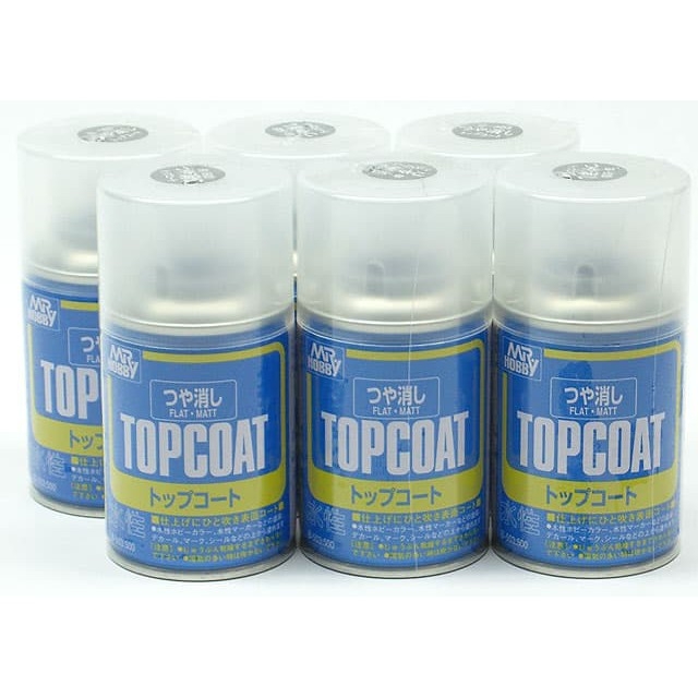 Chai xịt phủ bảo vệ mô hình Topcoat Mr.hobby B501 B502 B503 Super Clear Semi Gloss Matt Flat