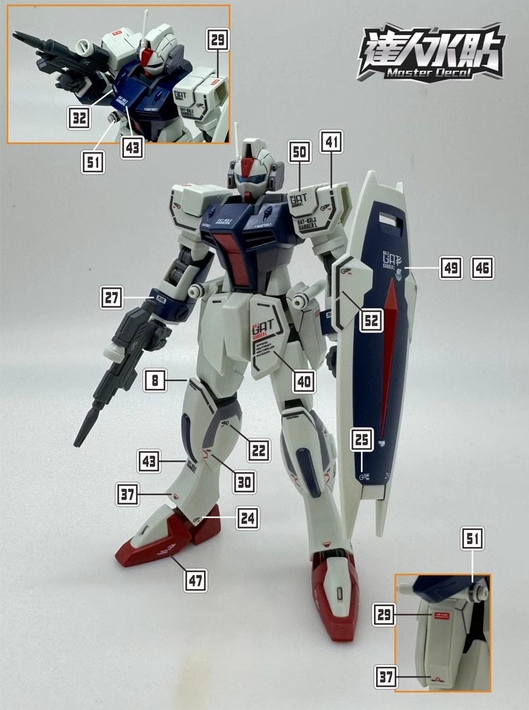 Decal dán mô hình WINDAM / DAGGER các loại MG HG - Water sticker