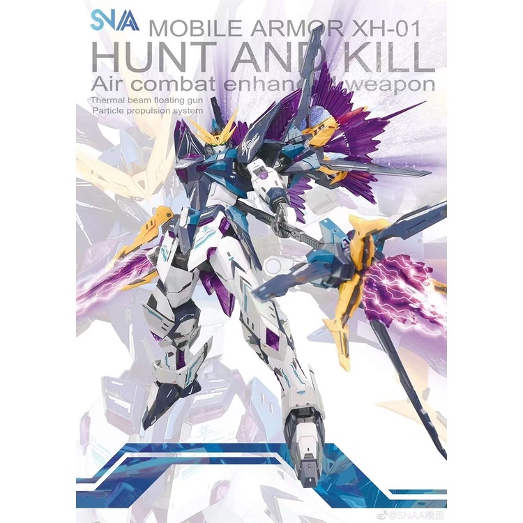 Mô hình lắp ráp MG 1/100 Hunter Hunt kill Air Combat enhanced weapon XH01 Supernova (kèm Decal/Base/Effect)