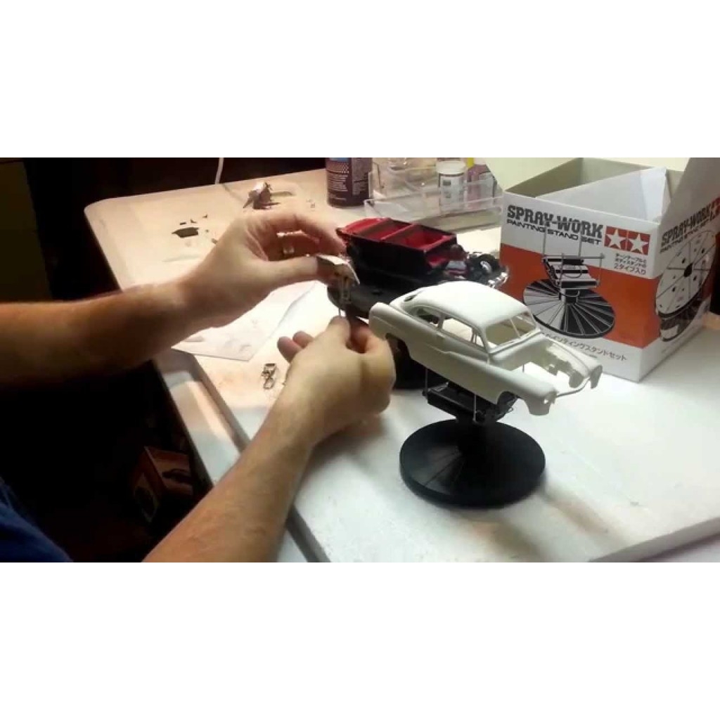 Đế base xoay đỡ sơn mô hình Spray Work Painting Stand Set 74522 Tamiya