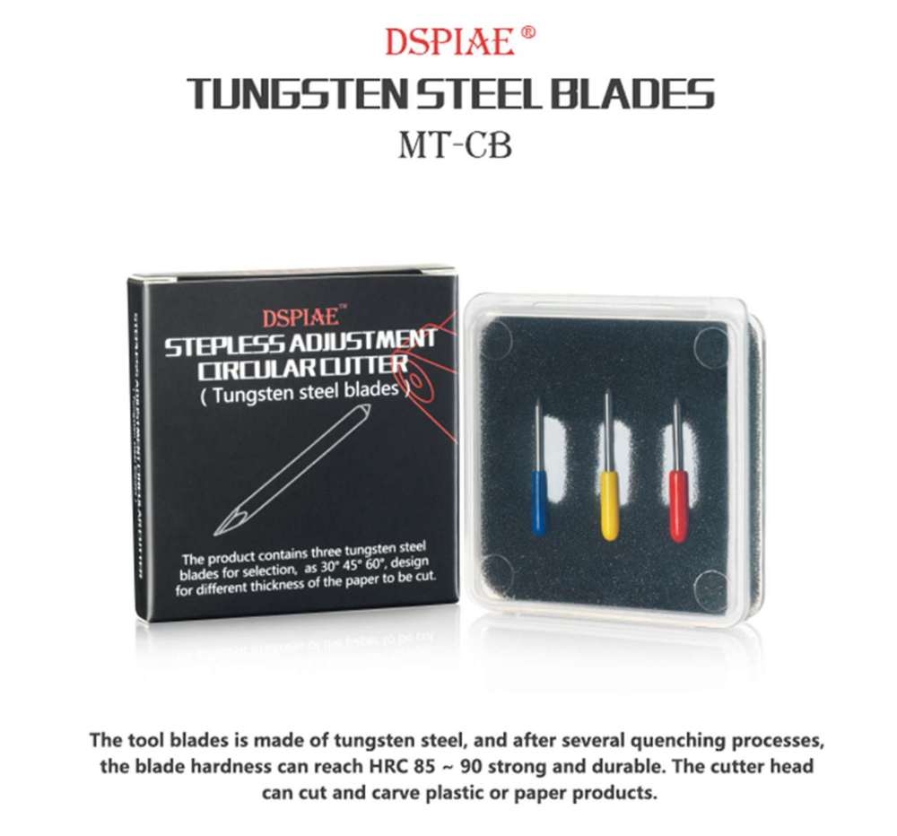 Dụng cụ Dspiae MT-CB Stepless Circular Cutter Tungsten Steel Blades 3 mũi dao cắt tròn