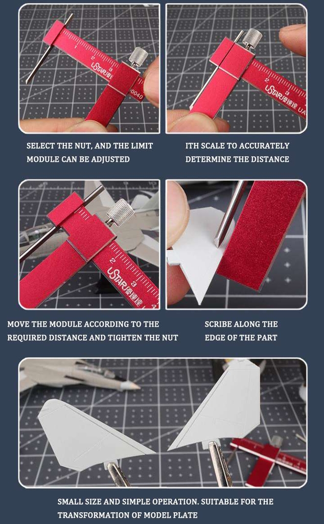 Kẻ line chisel khắc đều song song ustar UA90040 equidistant engraving parallel knife