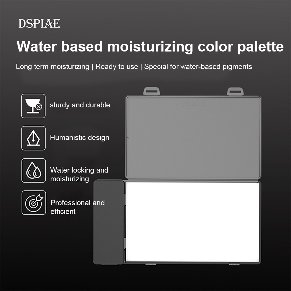 Khay sơn DSPIAE dưỡng ẩm vẽ cọ water based MP01 pigments moisturizing palette color paper paint tray