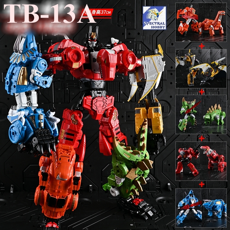 Mô hình Transformer Dinosaur King Shura TB-13A / TB-13B Metal ver Brave Dino warrior special team