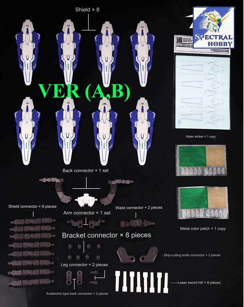 Phụ kiện mô hình lắp ráp MULTI FORM FLOATING GN SHIELD cho MG 1/100 GUNDAM