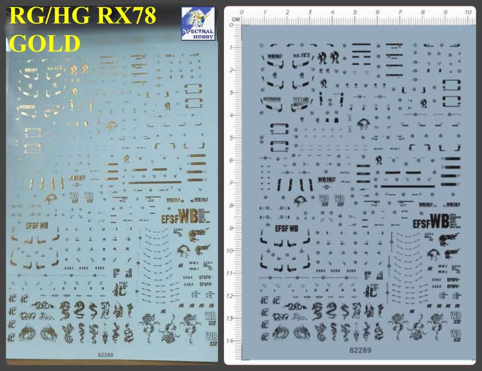 Decal nước dán mô hình RG HG RX-78-2 GTO RX78 Water sticker