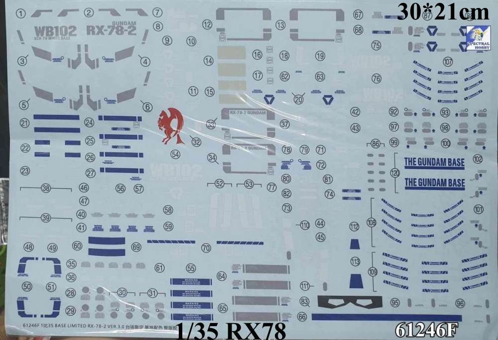 Decal nước dán mô hình 1/35 1/48 RX-78-2 RX78 G3 gundam các loại Water sticker